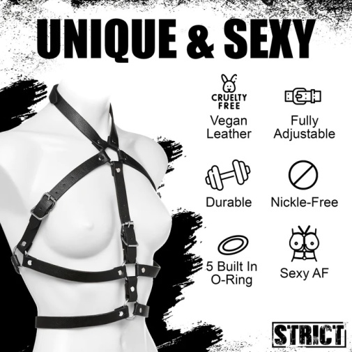 Strict - O-Ring Body Harness - Black - S/M photo