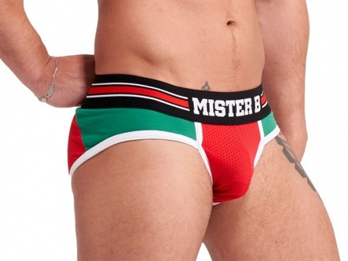 Mister B - Urban Lisbon Jock Brief  露股内裤 - 红色/绿色 - 中码 照片