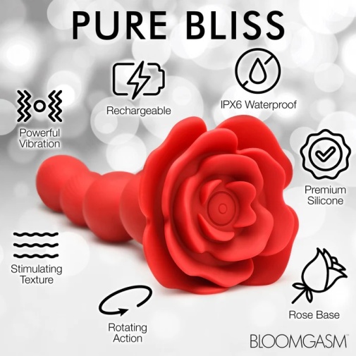 Bloomgasm - 10X Rose Twirl Vibro Beads - Red photo
