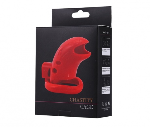 MT - Plastic Chastity Cage w Magic Lock - Black photo