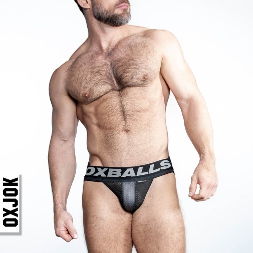 Oxjok - Airmesh Jockstrap w Ring - Tar Black - XXL photo