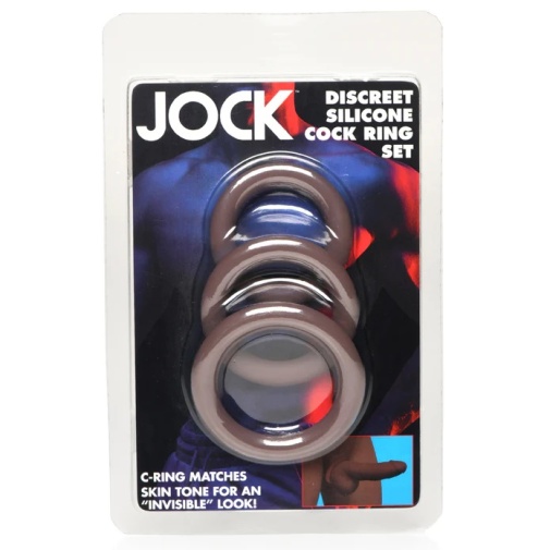 Jock - 阴茎环套装 - 暗啡色 照片