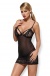 Obsessive - Wonderia Chemise & Thong - Black - L/XL photo