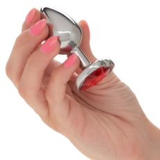 CEN - Jewel Ruby Heart Anal Plug S - Red photo