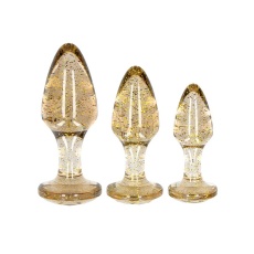 Ouch - Glitter Butt Plug Set - Gold photo