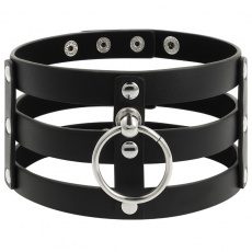Coquette - Choker Fetish Vegan Leather - Black photo