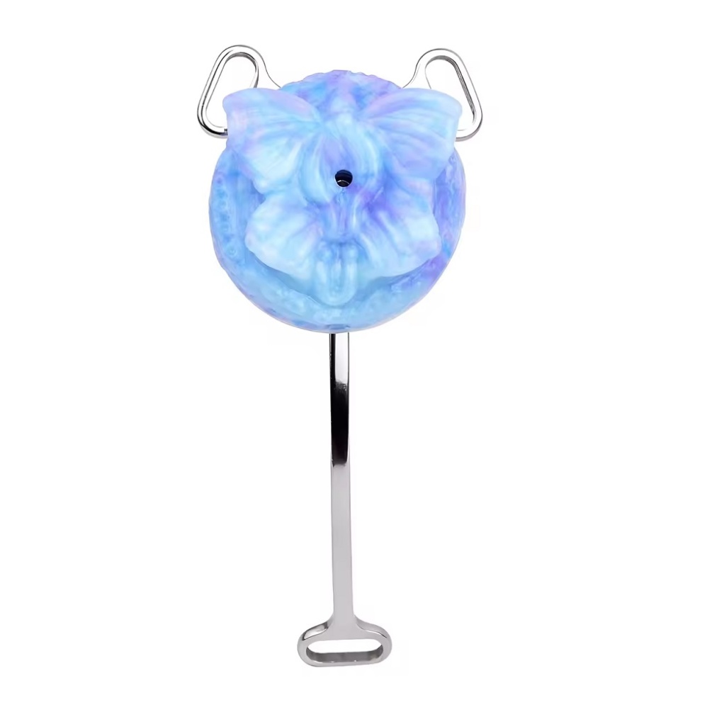 Material: 304 Stainless steel
Cage length: 135mm
Net weight:... FAAK - Sissy Chasity Belt w Butterfly - Ice Dragon photo-2