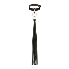 Rosy Gold - Collar w Flogger - Black photo
