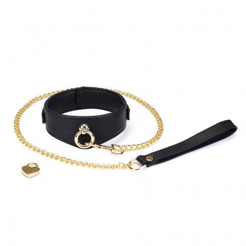 Liebe Seele - Leather Curved Collar - Dark Secret photo