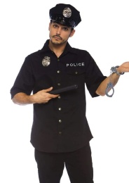 Leg Avenue - Male Police Costume 4pcs - Black - XL photo