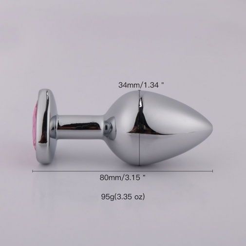MT - 后庭塞 85x33mm - 银色/粉红色 照片
