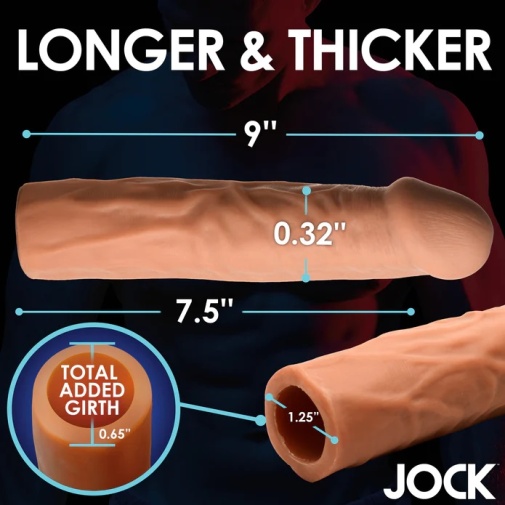Jock - 1.5" 超长阴茎套 - 肉色 照片