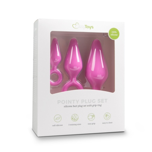 Easytoys - 锥形后庭塞套装 - 粉红色 照片