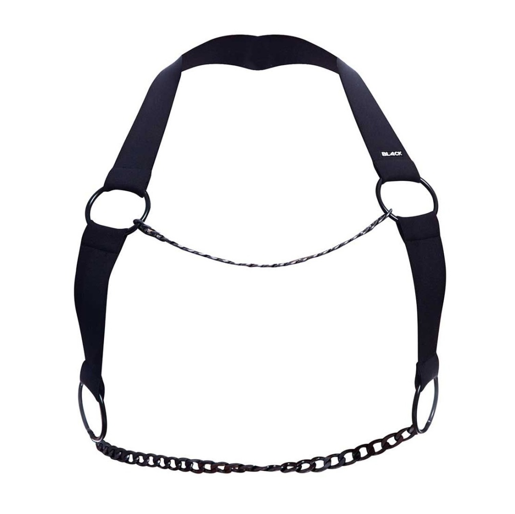 Discover an Alluring Alternative with the Black Chain Harnes... Cut4men - Chain Male Harness - Black - L/XL photo-3