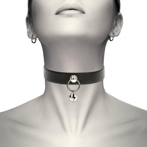 Coquette - Choker Jingle Bell w Ring - Black photo