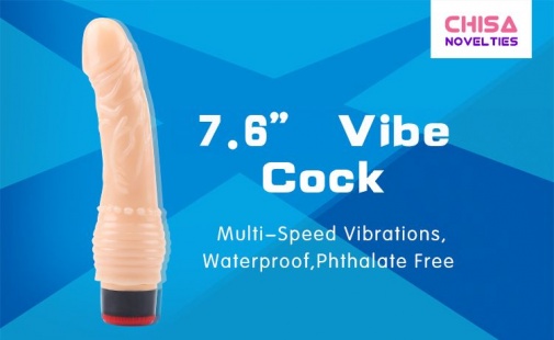 Chisa - 7.6″ 震動假陽具 TPE - 肉色 照片