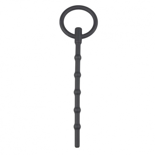 Sinner Gear - Long Hollow Silicone Penis Plug - Black photo