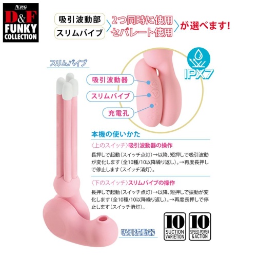 NPG - Funky Suction Vibrator - Pink 照片