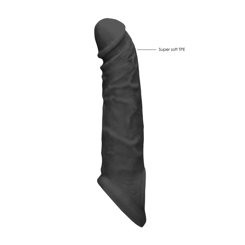 Be the bigger, better deal. The super-lifelike shapes, textu... RealRock - Penis Sleeve 8" - Black photo-7