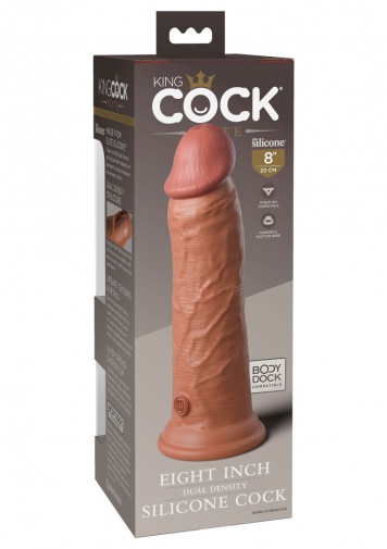 King Cock - 8" Elite 仿真阴茎 - 焦糖色 照片