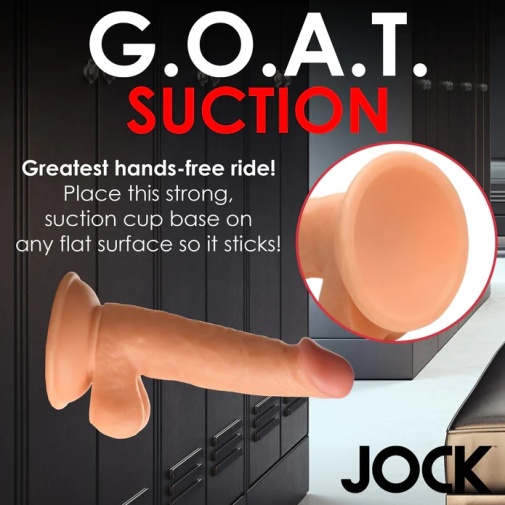 Jock - 榄球员Frank 的 6.75" 仿真阳具配睾丸 - 肉色 照片