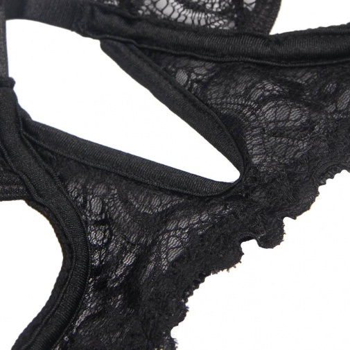 Ohyeah - Crotchless Temptation Set - Black - M photo