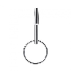 Blue Line - Penis Plug w Ring - Silver photo