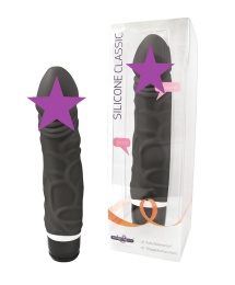 Seven Creations - Silicone Classic Vibrator M - Black photo