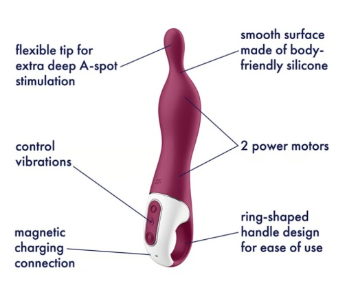 Satisfyer - A-Mazing 1 神奇A点震动器 - 莓果色 照片