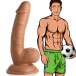 Jock - 足球员Sam 的 7" 仿真阳具配睾丸 - 肉色 照片-11