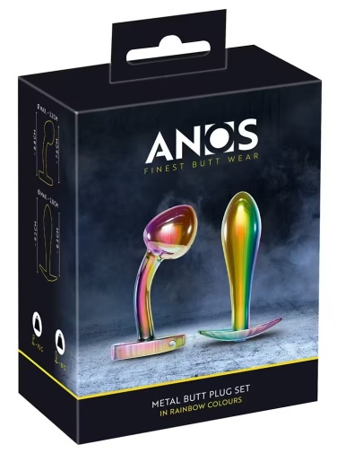 ANOS - Metal Butt Plug Set - Rainbow photo