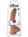 King Cock - 9″ 仿真假陽具連睪丸 - 焦糖色 照片-7