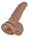 King Cock - 9″ 仿真假陽具連睪丸 - 焦糖色 照片-5