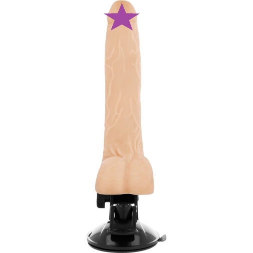 Basecock - 震動仿真假陽具 連陰囊 20cm - 肉色 照片