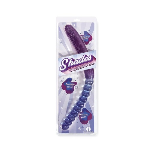 Icon Brands - Shades Jelly 雙頭假陽具 - 藍/紫色 照片