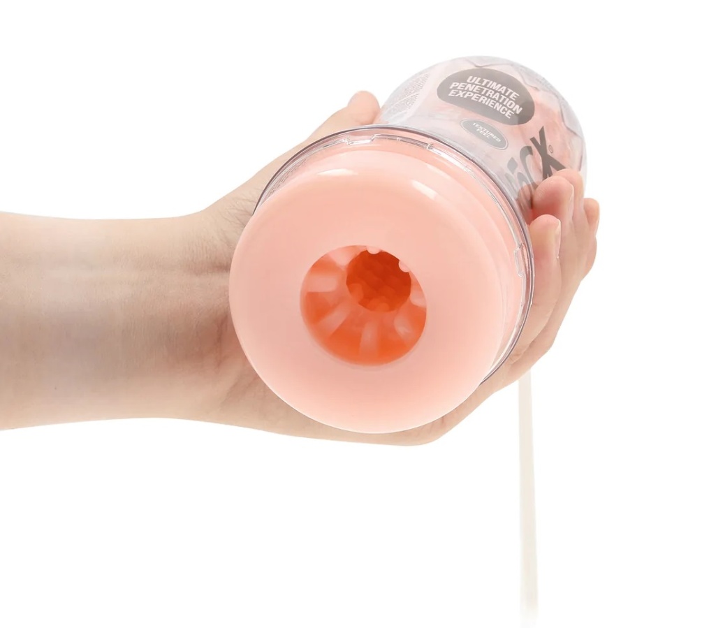 Experience sexual pleasure and let your fantasies go wild! T... RealRock - Easy Rider Textured Cup Masturbator - Flesh photo-2
