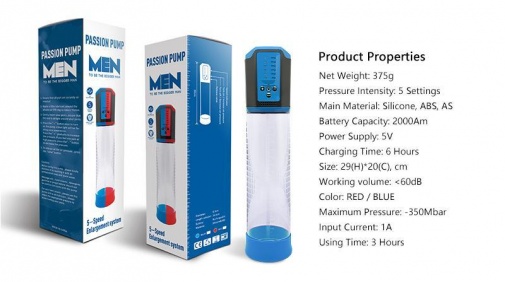 Canwin - Penis Auto Pump - Blue photo