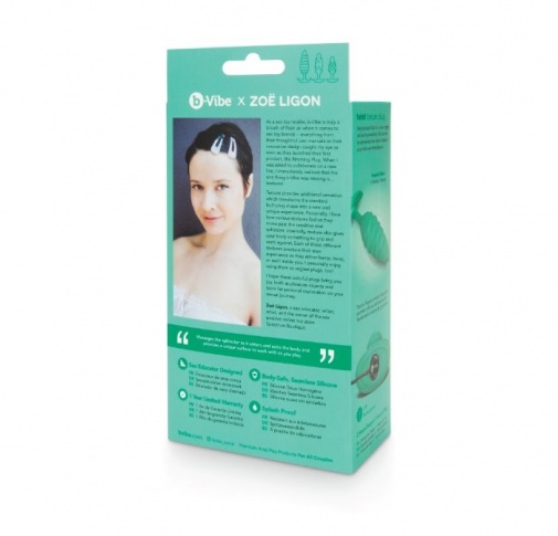 B-Vibe - Twist Texture Plug - Green photo