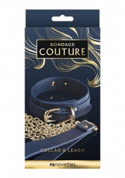 NS Novelties - Bondage Couture Collar & Leash - Black photo