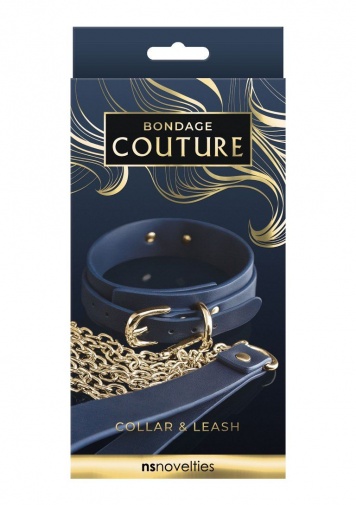 NS Novelties - Bondage Couture 頸圈連牽帶 - 黑色 照片