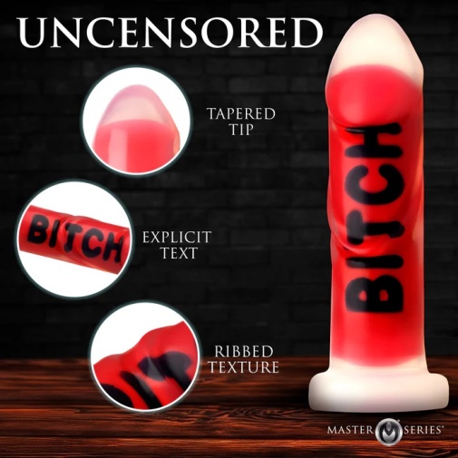 Master Series - Bitch Dildo - Red photo