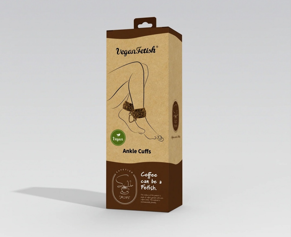 Coffee Can be a Fetish. Crafted from cork and coffee grounds... Vegan Fetish - Cafe Ankle Cuffs - Brown photo-5