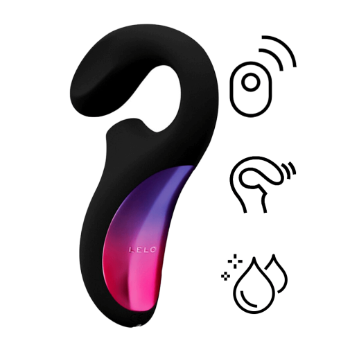 Lelo - Enigma 陰蒂吸啜及G點雙重刺激聲波按摩器 - 黑色 照片