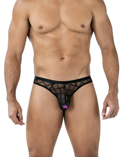 Cut4men - Web Sheer Thong - Black - L photo