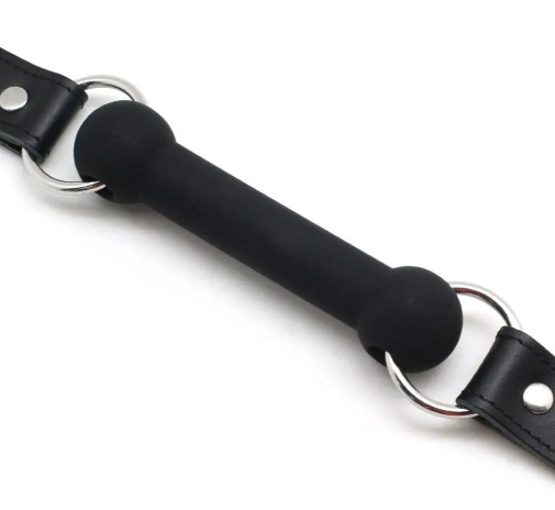 Liebe Seele - Leather Silicone Bit Gag - Black photo