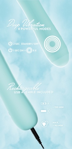 Cuties - Straight Vibrator - Turquoise photo