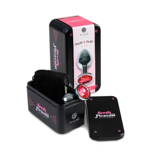 Secret Play - Metal Anal Plug M - Fuchsia photo