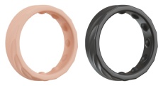 You2Toys - 4in1 Cock Rings - Black/Flesh photo