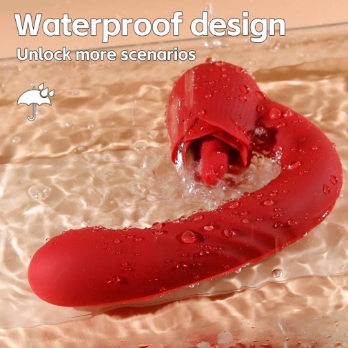 Secwell - Rose Thrusting Vibrator - Red photo