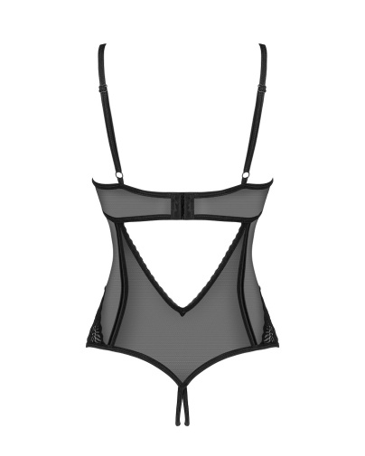 Obsessive - Serena Love Crotchless Teddy - Black - M/L photo